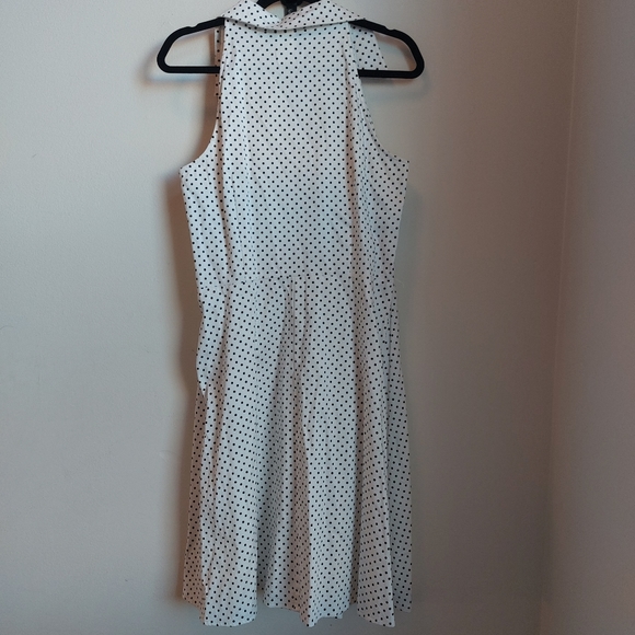 d By Ltd Black and White Polka Dot Summer Dress Size 14 - Picture 2 of 4